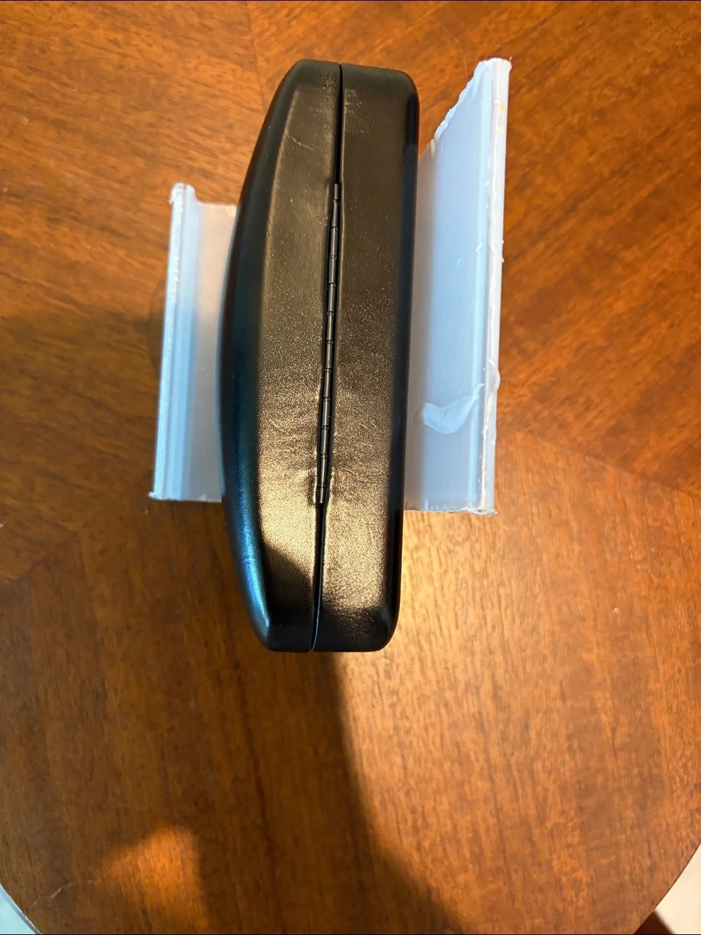 Coach Eyewear Case  sunglass case  black leather/embossed logo  hard shell  EUC